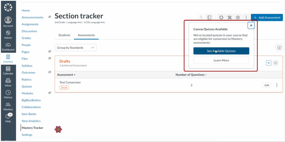 See Available Quizzes