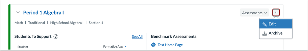 Tracker Card Options Button