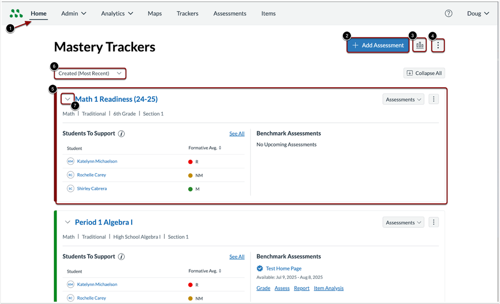 Mastery Trackers Home Page