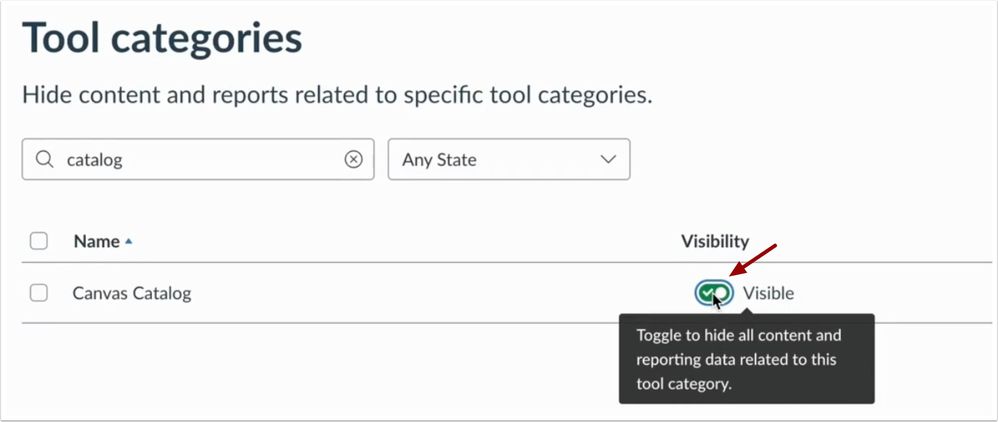 View Enable Visibility in Impact Settings