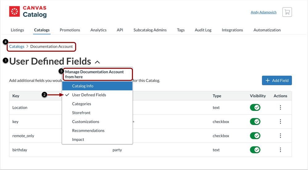 View Active Menu Selection