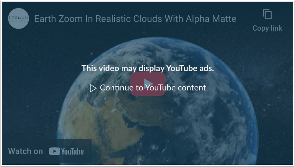YouTube Overlay Message