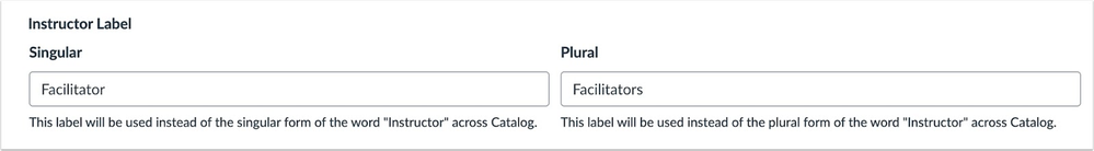 View Customized Instructor Label