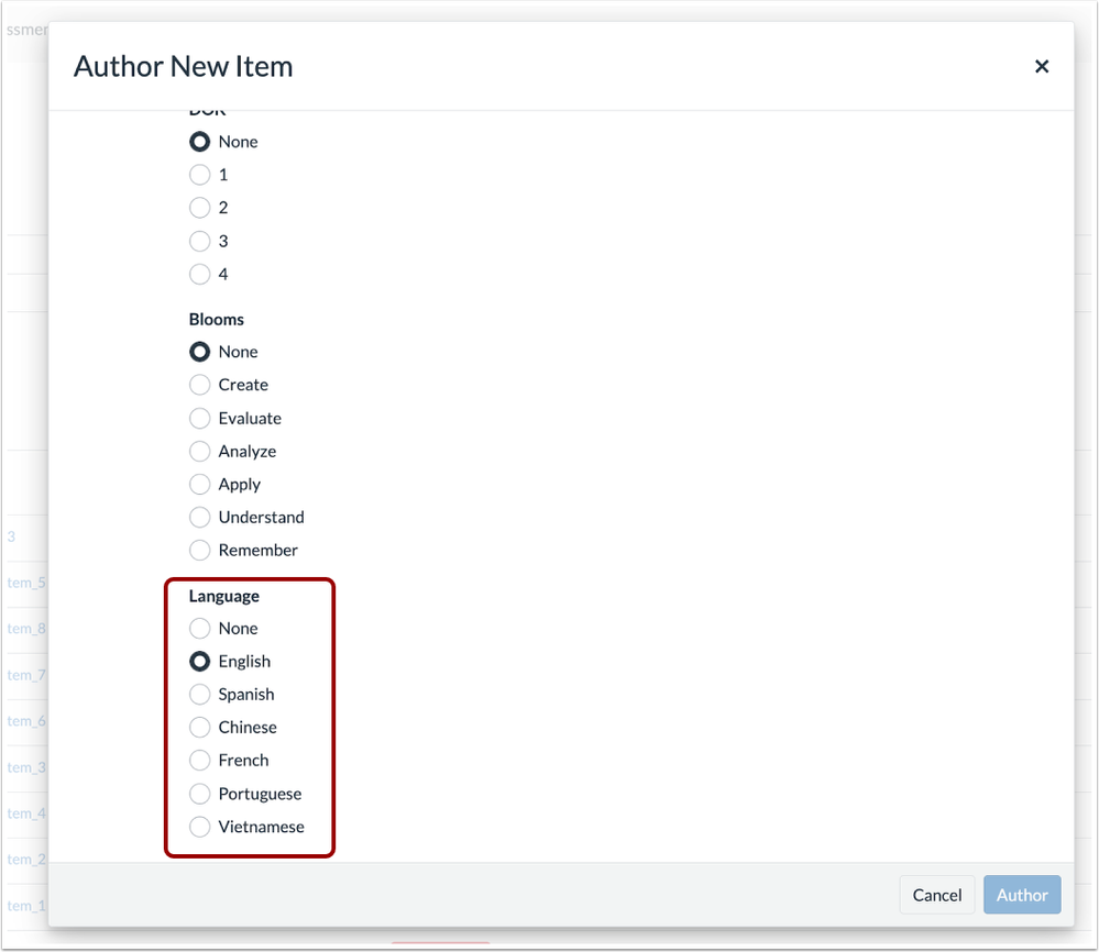 Additional Settings: Language