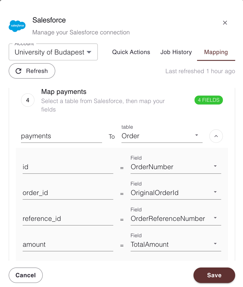 New data objects are ready to be mapped.