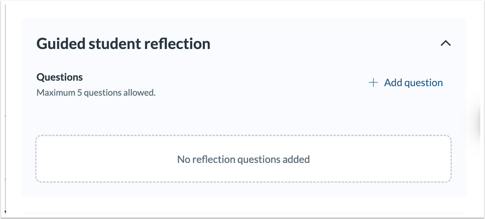 Add Guided Student Reflection Field