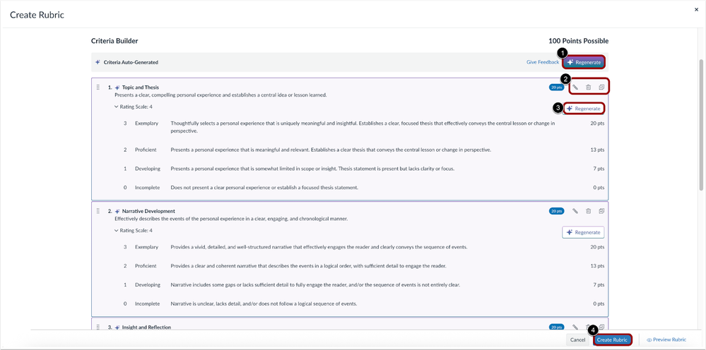 Criteria Builder Options