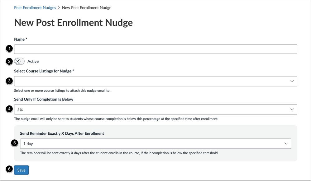 View New Post Enrollment Nudge