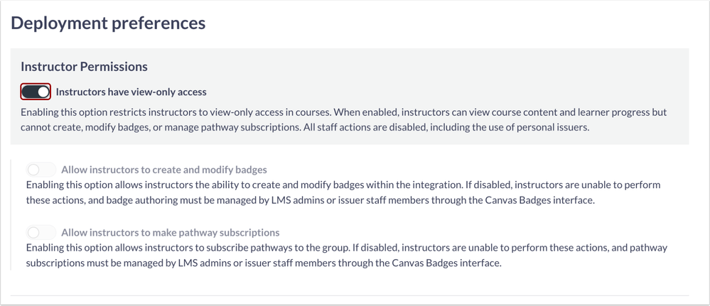 Deployment Preferences