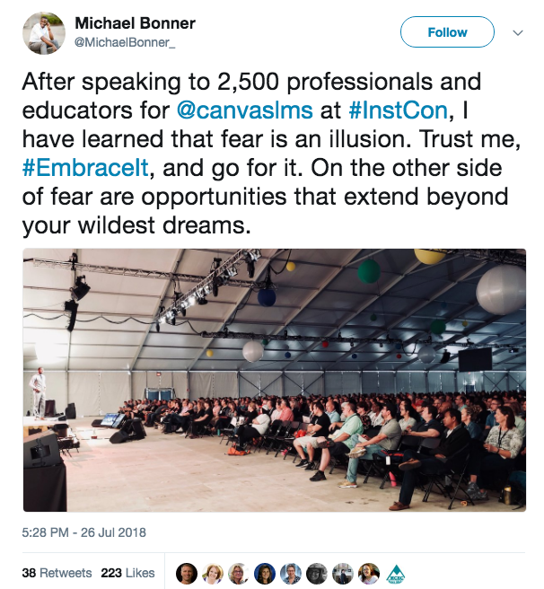 fear is the illusion_ Michael Bonner tweet fear is the illusion_ Michael Bonner tweet