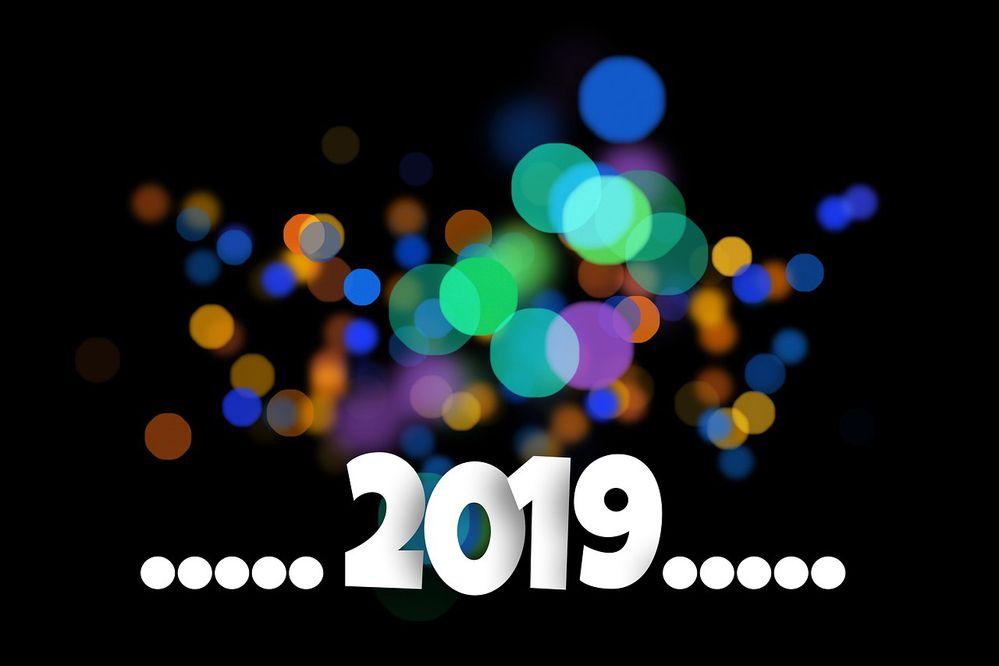 2019 with colored circles