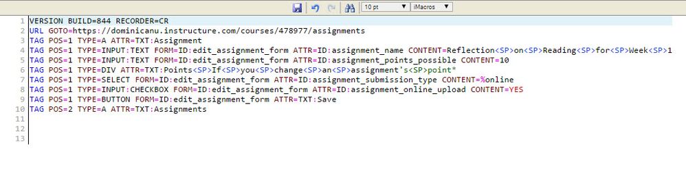 First recorded macro First recorded macro