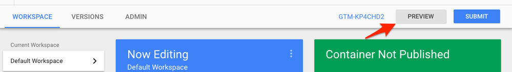 Arrow indicating preview button Arrow indicating preview button