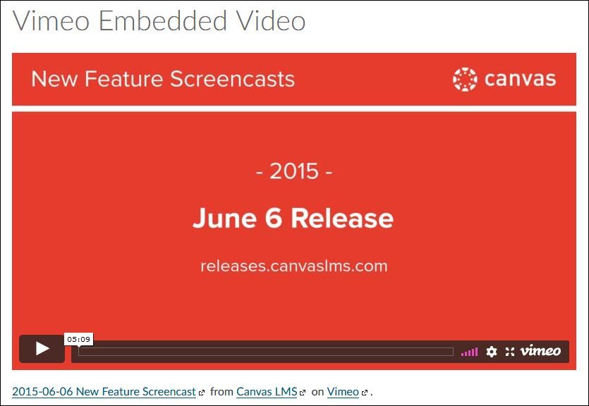 Vimeo Embedded Video