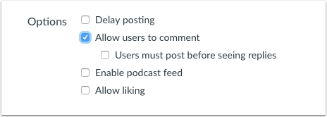 Announcements comment option persistence Announcements comment option persistence