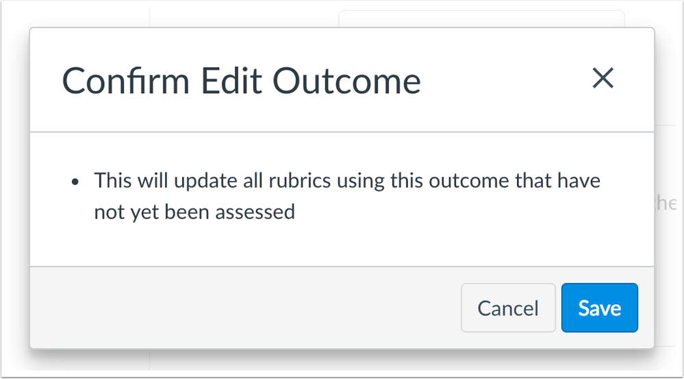 Some edited outcomes display a warning that all rubrics will be updated Some edited outcomes display a warning that all rubrics will be updated