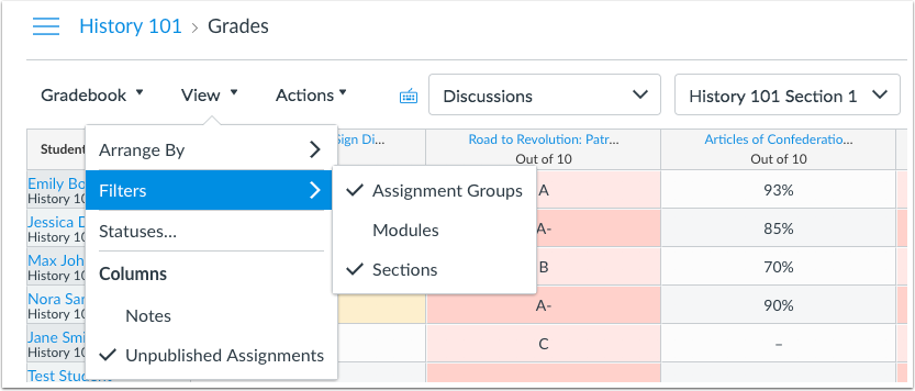 New Gradebook filters are cleared when filters are removed New Gradebook filters are cleared when filters are removed
