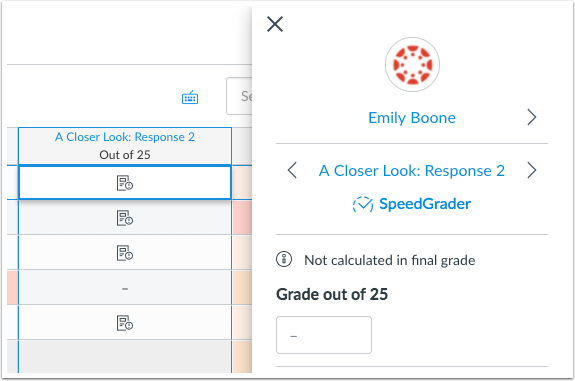 The Grade Detail Tray includes warnings for grades not calculated in the final grade The Grade Detail Tray includes warnings for grades not calculated in the final grade