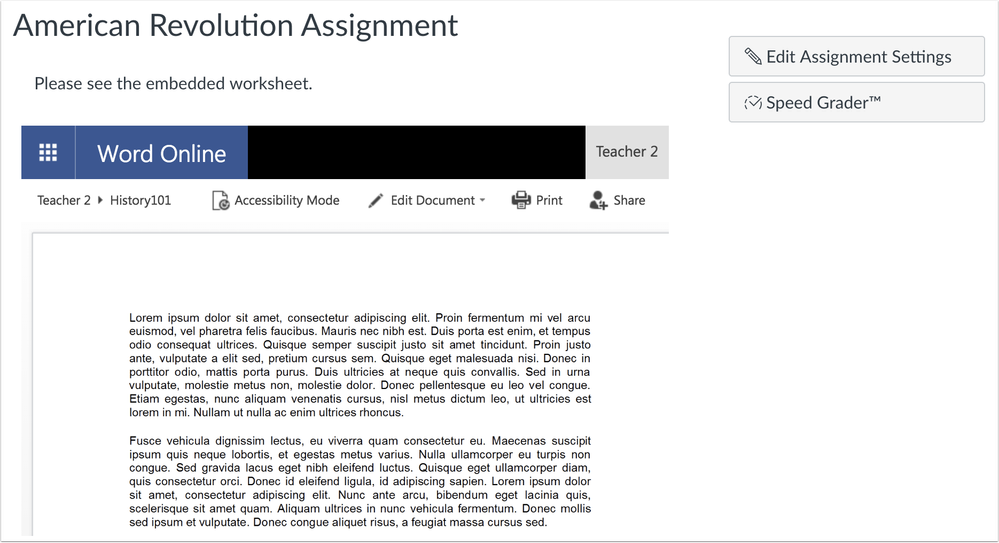 Microsoft Office 365 LTI Instructor View Microsoft Office 365 LTI Instructor View
