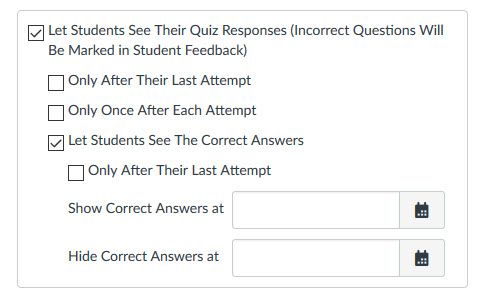 Let Students See Their Quiz Responses