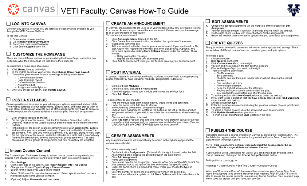 Example of One-Sheet Guides for Canvas