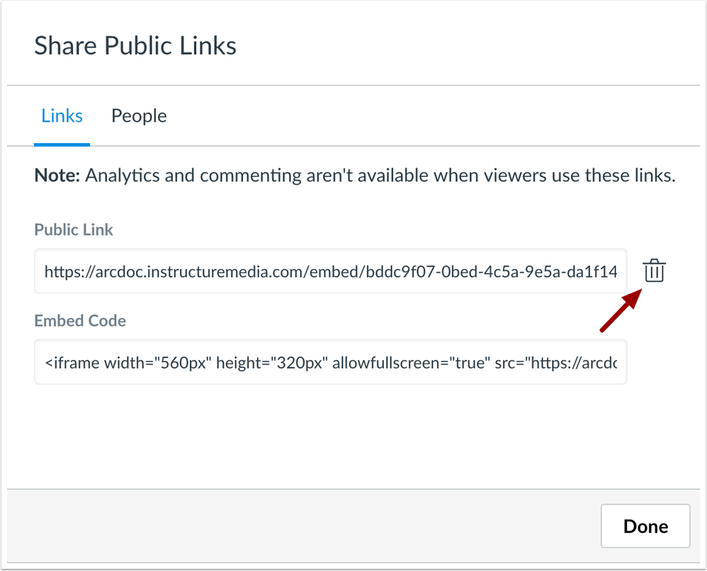 Remove Public Link Remove Public Link