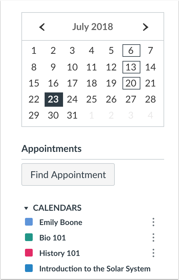 Scheduler Calendar Student Appointments Button Scheduler Calendar Student Appointments Button