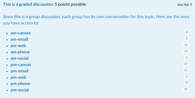 Discussion Information Discussion Information