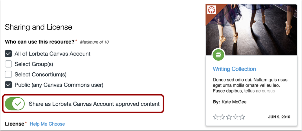 Instructors can share approved content if they are added as curators Instructors can share approved content if they are added as curators