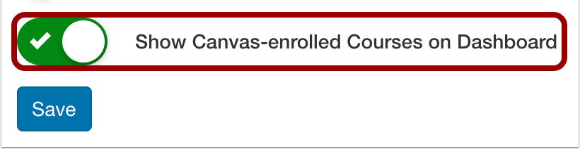 Show Canvas-enrolled Courses on Dashboard