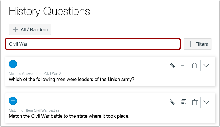 Item Bank Filter by tags Item Bank Filter by tags