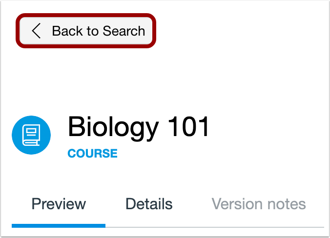 Commons Back Button with context Commons Back Button with context