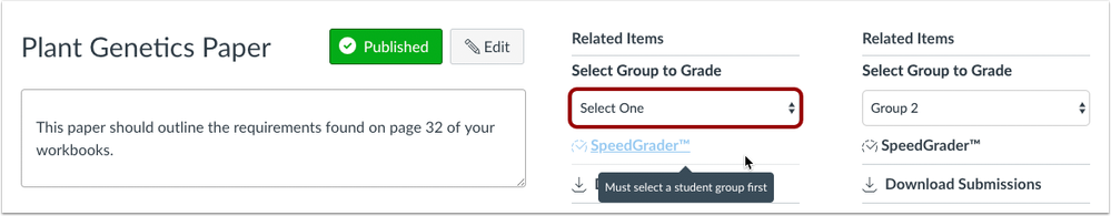 New Gradebook student group selection via assignment details New Gradebook student group selection via assignment details
