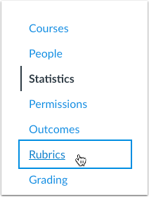 Course Navigation hover state includes a box around the link