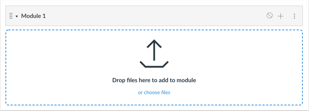 Modules Upload Files area
