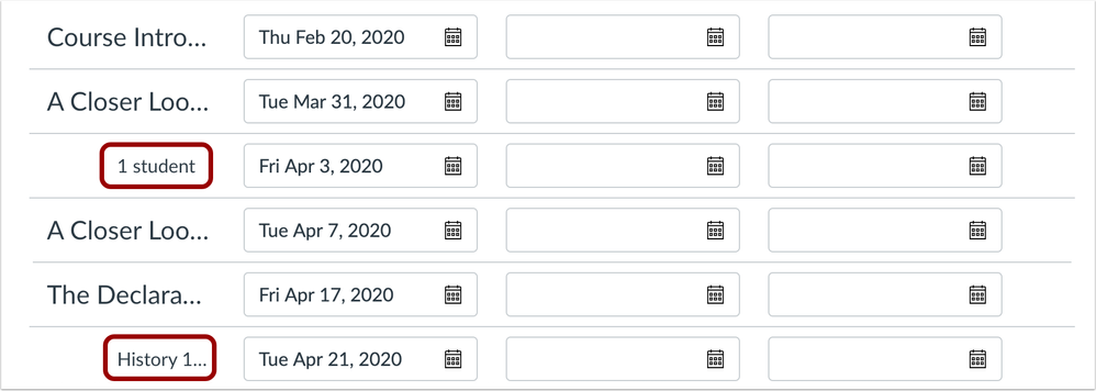  Edit Assignment Page multiple dates with individual student and group