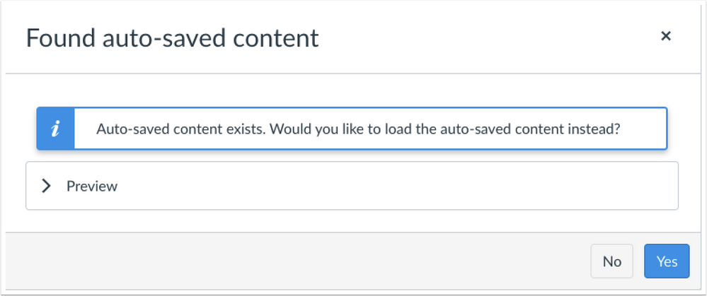auto save content window
