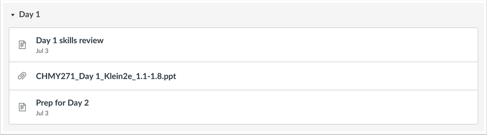 To-Do dates display in the modules page