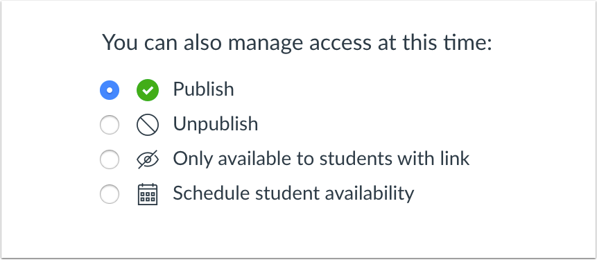 Course Files Restricted Access Menu