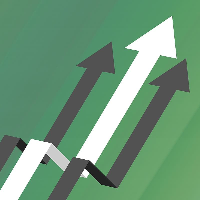 Upward pointing arrows Upward pointing arrows