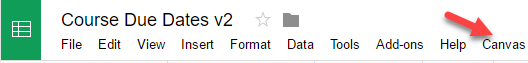 Google Docs Canvas Menu