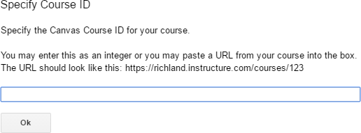 Specify Course ID