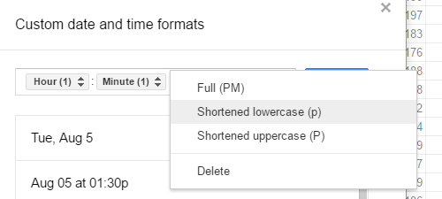 Custom Date and Time Format