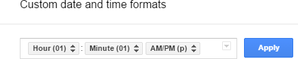 Custom Date and Time Example Custom Date and Time Example