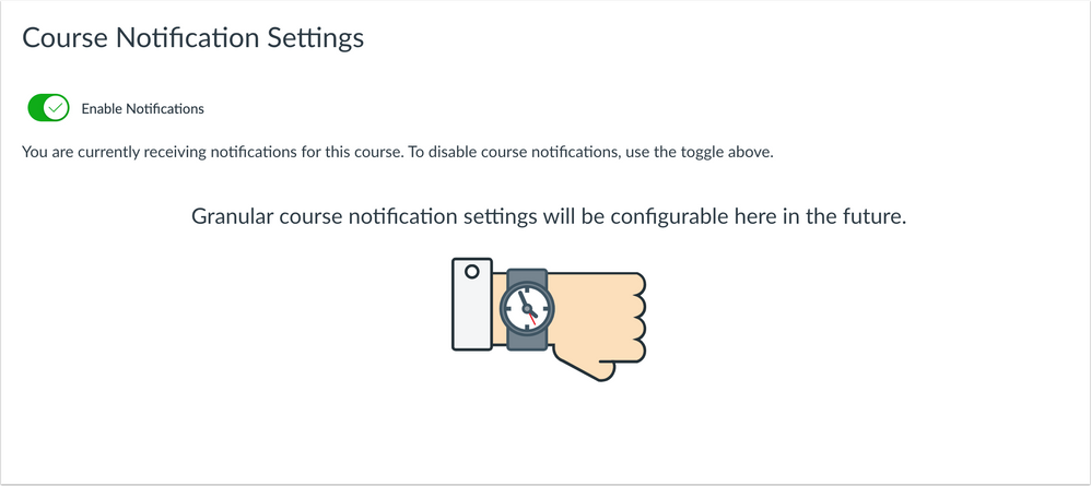 Course Notifications Page