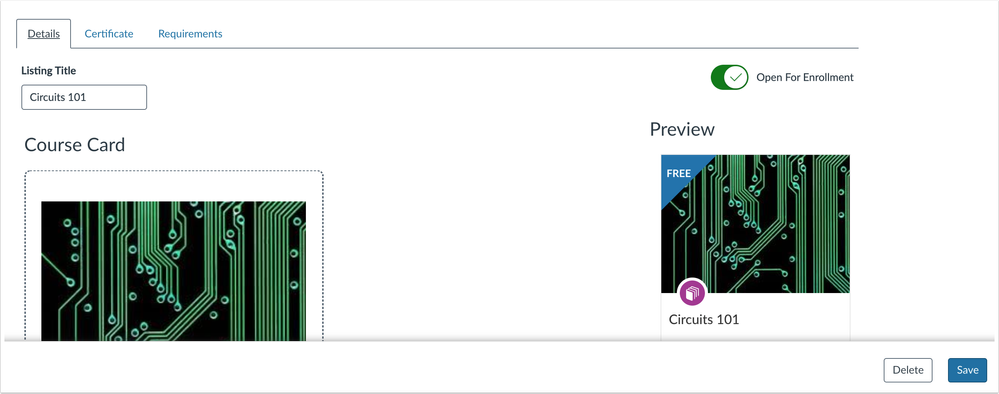 Catalog Details tab design update Catalog Details tab design update
