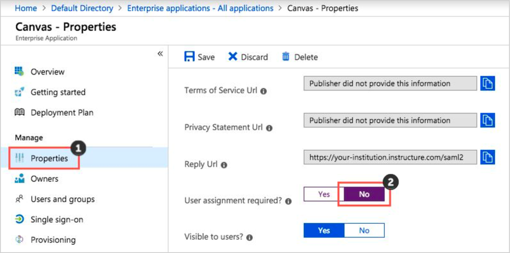 Edit Canvas Properties Edit Canvas Properties