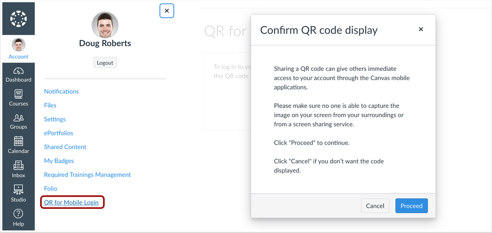 QR for Mobile Login page and Warning Message QR for Mobile Login page and Warning Message