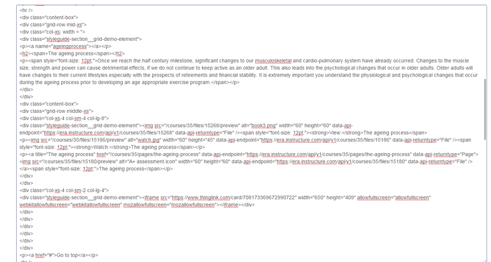 The ageing process rich content editor.png The ageing process rich content editor.png