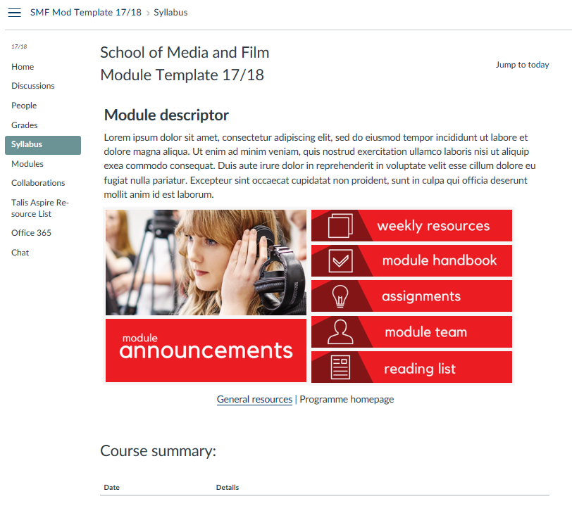 School media &amp; film template
